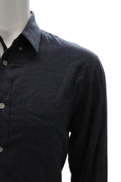 Rag & Bone Mens Blue Cotton Collared Long Sleeve Button Up Shirt Size L