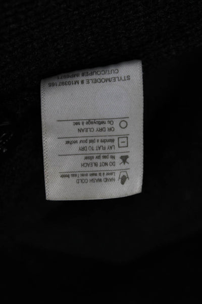 Vince Mens Wool Collared Cardigan Black Long Sleeve Size XL