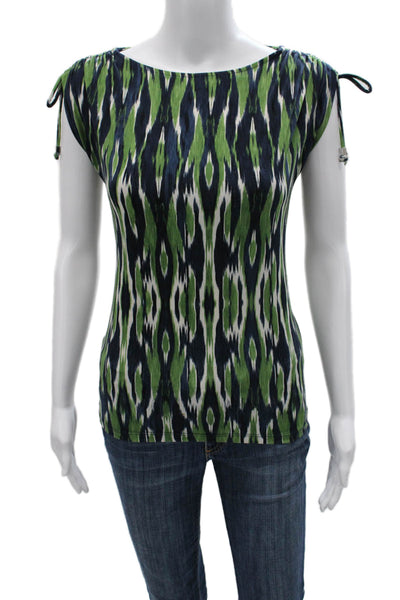 Michael Michael Kors Women Basic Geometric Boat Neck Multicolor Blouse Size XS