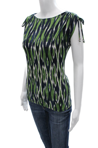 Michael Michael Kors Women Basic Geometric Boat Neck Multicolor Blouse Size XS