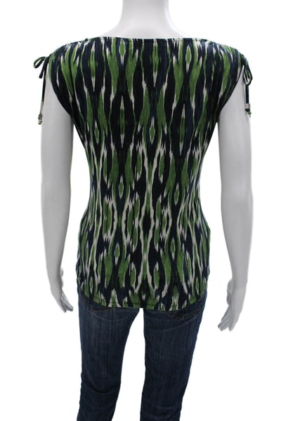Michael Michael Kors Women Basic Geometric Boat Neck Multicolor Blouse Size XS