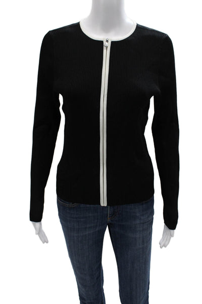 Lauren Ralph Lauren Women Cardigan Black Viscose Long Sleeve Size L
