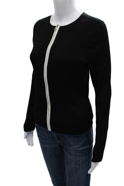 Lauren Ralph Lauren Women Cardigan Black Viscose Long Sleeve Size L