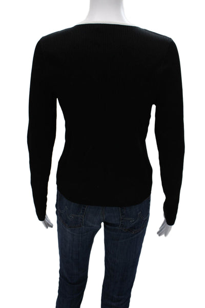 Lauren Ralph Lauren Women Cardigan Black Viscose Long Sleeve Size L