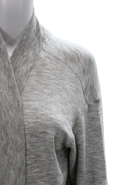 Zella Womens Gray V Neck Long Sleeve Cardigan Polyester Size XS