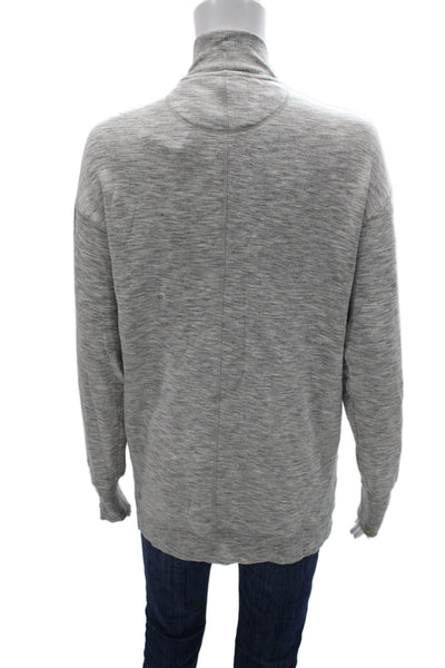 Zella Womens Gray V Neck Long Sleeve Cardigan Polyester Size XS
