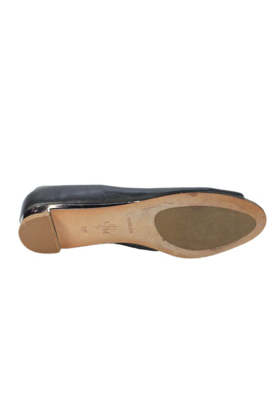 Cole Haan Womens Leather Open Toe Slide On Ballet Flats Black Size 7.5 B