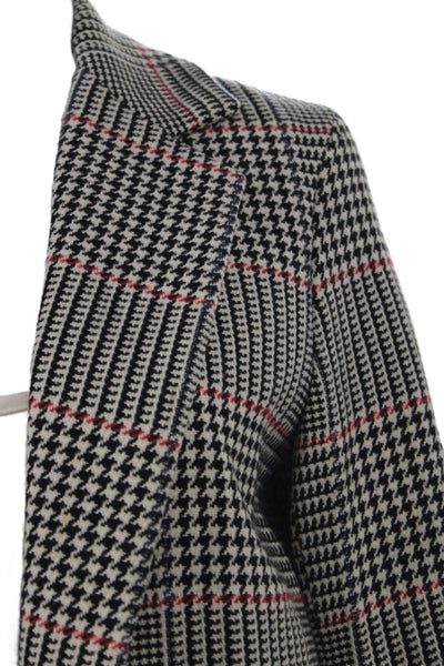 Zara Woman Womens Plaid Cotton Overcoat Multicolor Long Sleeve Size XS