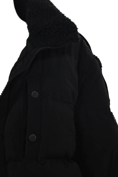 Marc New York Mens Black Nylon Puffer Jacket Zip Closure Size M