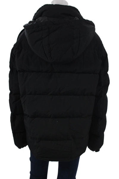 Marc New York Mens Black Nylon Puffer Jacket Zip Closure Size M