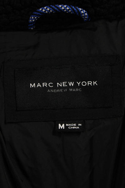 Marc New York Mens Black Nylon Puffer Jacket Zip Closure Size M