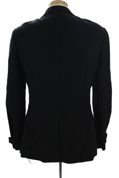 AX Armani Exchange Men Black Cotton Blazer Button Closure Solid Fall Size M