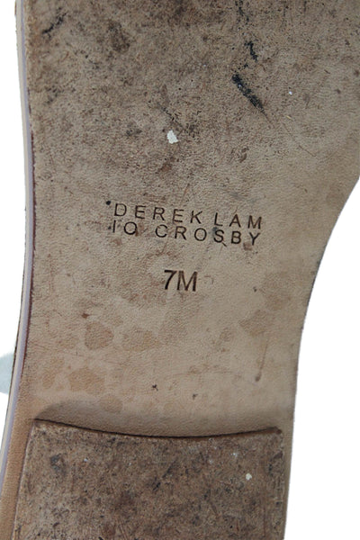 Derek Lam 10 Crosby Womens Twist Strap Slingbacks Sandals Grey Size 7 Medium