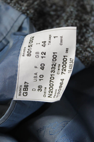 Belvest Womens Basic Jacket Brown Wool Button Long Sleeve Size 44