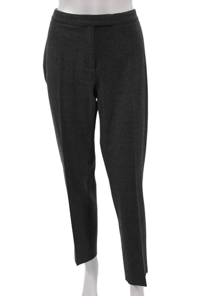Peserico Women Dress Pants Gray Wool Zip Inseam 26 Size 46