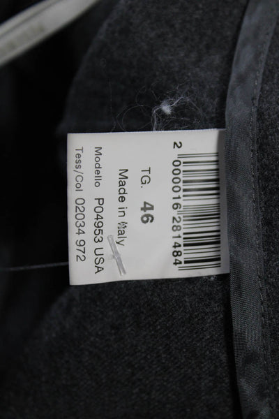 Peserico Women Dress Pants Gray Wool Zip Inseam 26 Size 46