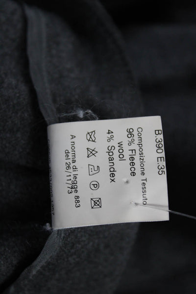 Peserico Women Dress Pants Gray Wool Zip Inseam 26 Size 46