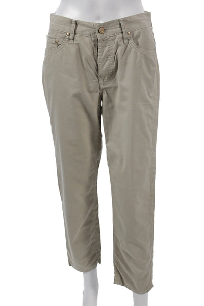 Mother Women Chinos Beige 98% Cotton 2% Elastane Size 27