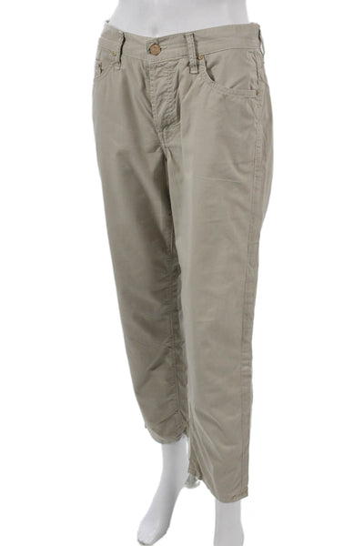 Mother Women Chinos Beige 98% Cotton 2% Elastane Size 27