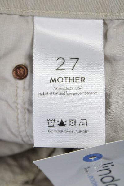 Mother Women Chinos Beige 98% Cotton 2% Elastane Size 27