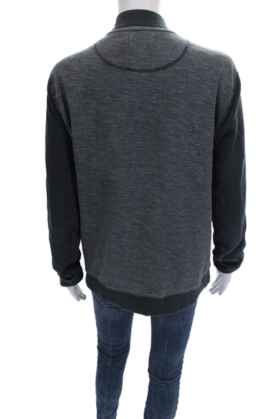 Velvet Womens Gray Bomber Jacket Zip 80% Cotton Long Sleeve Size M