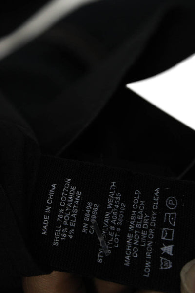 Theory Mens Black Cotton Dress Shirt Button-Up Long Sleeve Size 2XL