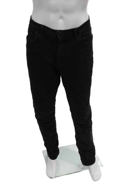 The Perfect Jean Mens Tapered Black Cotton Blend Jeans Size 36