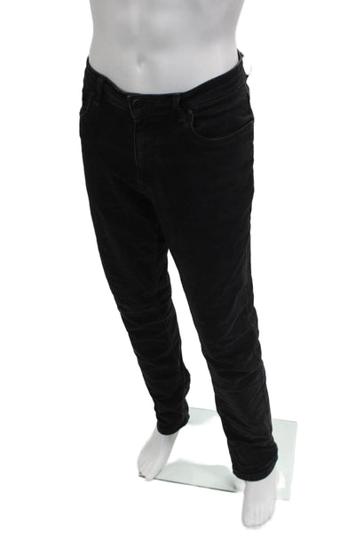 The Perfect Jean Mens Tapered Black Cotton Blend Jeans Size 36