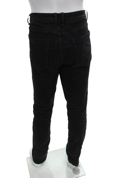The Perfect Jean Mens Tapered Black Cotton Blend Jeans Size 36