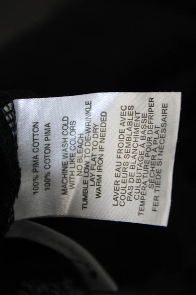 Robert Barakett Mens Black V-Neck Short Sleeve 100% Pima Cotton Shirt Size XL