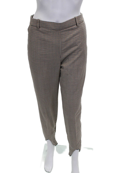 Givenchy Women Dress Pants Multicolor Wool Check Zip Inseam 29 Size 38