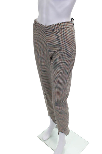 Givenchy Women Dress Pants Multicolor Wool Check Zip Inseam 29 Size 38