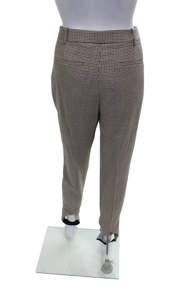Givenchy Women Dress Pants Multicolor Wool Check Zip Inseam 29 Size 38