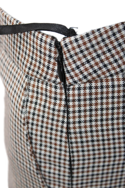 Givenchy Women Dress Pants Multicolor Wool Check Zip Inseam 29 Size 38