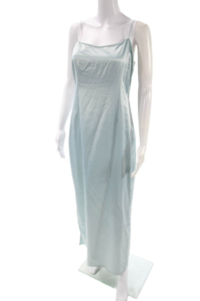 Kay Unger Womens Blue Sheath Dress Boat Neck 3/4 Sleeve Long Polyester Size 10