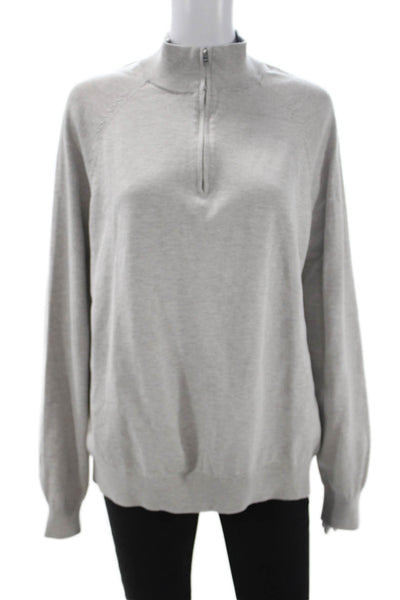 MNG Men's Gray Mock Neck Pullover Sweater Long Sleeve Size L