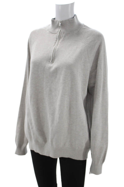 MNG Men's Gray Mock Neck Pullover Sweater Long Sleeve Size L