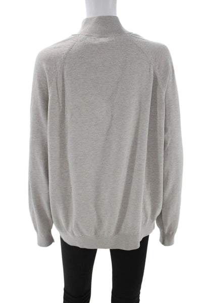 MNG Men's Gray Mock Neck Pullover Sweater Long Sleeve Size L