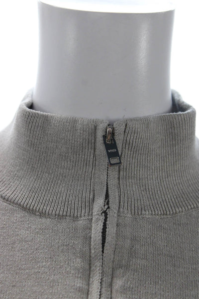 MNG Men's Gray Mock Neck Pullover Sweater Long Sleeve Size L