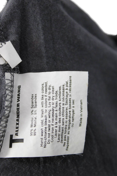 Alexander Wang Women Sheath Blouse Gray Modal Longsleeve Size S