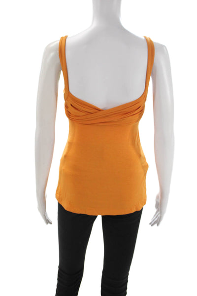 BCBGMAXAZRIA Women Orange Sweetheart Neckline Basic Tank Size 2XS
