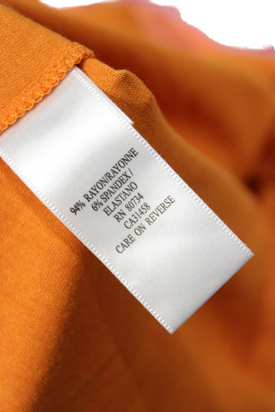 BCBGMAXAZRIA Women Orange Sweetheart Neckline Basic Tank Size 2XS