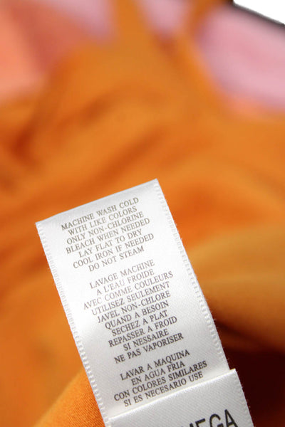 BCBGMAXAZRIA Women Orange Sweetheart Neckline Basic Tank Size 2XS