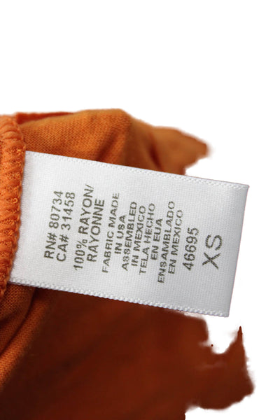 BCBGMAXAZRIA Women Peasant Skirt Orange Rayon Mini Size XS