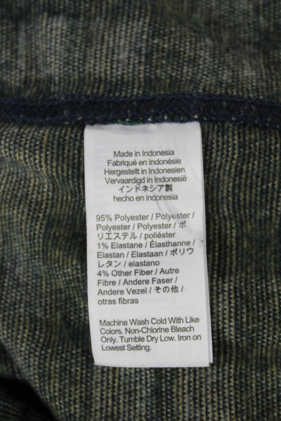 J Crew Mens Jacket Button-Up Plaid Blue Collared Polyester Long Sleeve Size XL