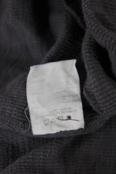 Vince Mens Gray Cotton Henley Sweater Long Sleeve Solid Size XL