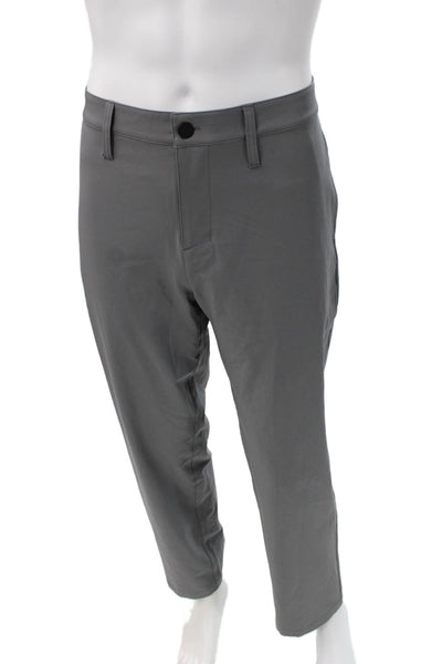 Z By Zella Mens Chino Pants Gray Polyester Button Closure Size 33