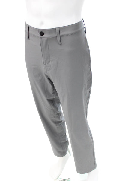 Z By Zella Mens Chino Pants Gray Polyester Button Closure Size 33