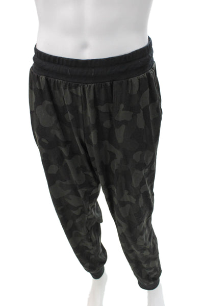 Zella Mens Camouflage Polyester Jogger Pants Black Pull On Size XL