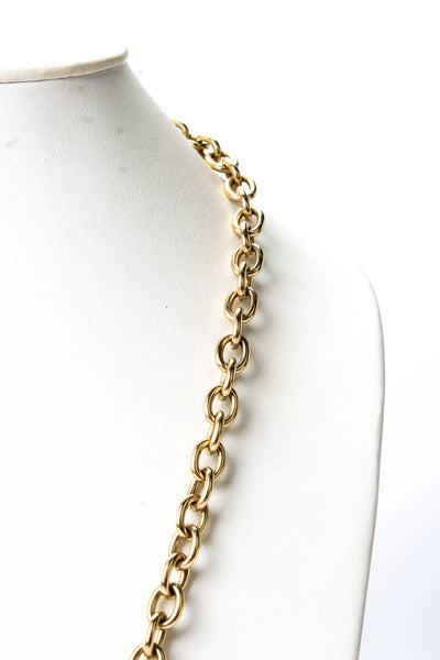 White Moth Jewelry Womens Two-Tone Horn Pendant Necklace 30"